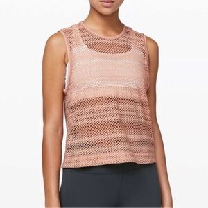 LULULEMON Sweat Your Heart Out Mesh Workout Tank Too, PTP 19”